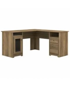 Bush Furniture Cabot 60inW L-Shaped Computer Desk, Reclaimed Pine, Standard Delivery