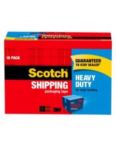 Scotch Heavy-Duty Shipping Packing Tape, 1-7/8in x 54.6 Yd., Pack Of 18 Rolls