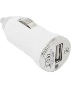 4XEM Universal USB Car Charger For iPhone/iPod/USB Devices (White) - 5 V DC/1 A Output