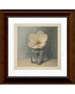 Timeless Frames Katrina Framed Floral Artwork, 12in x 12in, Brown, Single White Tulip