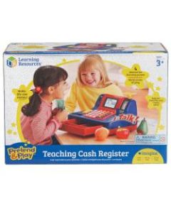 Learning Resources Pretend & Play Teaching Cash Register, 8inH x 9 1/2inW x 13inD, Grades Pre-K - 1