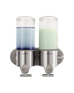 simplehuman Twin Wall Mount Soap Pump, 15 Oz, Stainless Steel