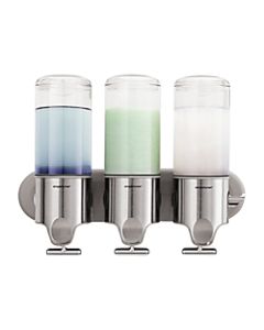 simplehuman Triple Wall Mount Soap Pump, 15 Oz, Stainless Steel