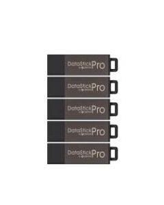 Centon DataStick Pro USB Flash Drives, USB 2.0, 8GB, Gray, Pack Of 5, S1-U2P5-8-5B