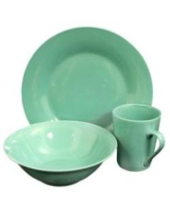 Gibson Home Carlton 12-Piece Dinnerware Set, Teal