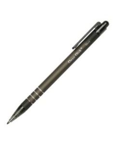 SKILCRAFT AbilityOne Nonrefillable Rubberized Retractable Pens, Medium Point, Black Barrel, Black Ink, Pack Of 12 Pens