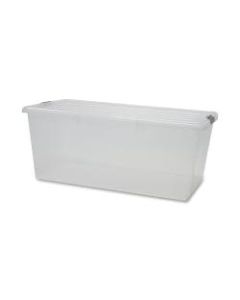 Iris Storage Boxes With Lift-Off Lids, 33 1/2in x 17 3/16in x 13in, Clear, Case Of 4