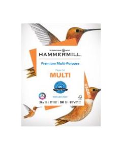 Hammermill Premium Multi-Use Paper, Letter Size (8 1/2in x 11in), 24 Lb, Ream Of 500 Sheets
