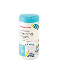 Office Depot Brand Dry-Erase Board Cleaning Wipes, 6in x 9in, Pack Of 50