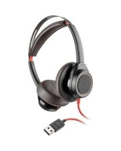 Plantronics Blackwire 7225 Headset - Stereo - USB Type A - Wired - 32 Ohm - 20 Hz - 20 kHz - Over-the-head - Binaural - Supra-aural - Noise Cancelling, Omni-directional Microphone - Noise Canceling - Black