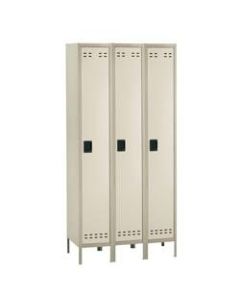 Safco Storage Lockers, Single-Tier, Bank Of 3, Tan