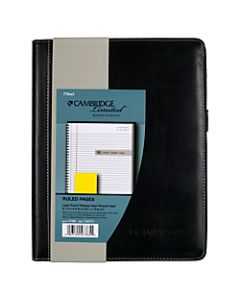 Cambridge Limited 30% Recycled Refillable Business Notebook, 6 1/2in x 9 1/2in, 1 Subject, College Ruled, 50 Sheets, Black