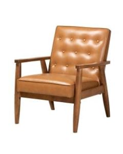 Baxton Studio Sorrento Lounge Chair, Tan