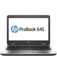 HP ProBook 645 G2 14in Notebook - AMD A-Series A10-8700B Quad-core (4 Core) 1.80 GHz - 8 GB DDR3L SDRAM - 256 GB SSD - Windows 7 Professional 64-bit (English) upgradable to Windows 10 Pro - 1920 x 1080