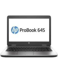 HP ProBook 645 G2 14in Notebook - AMD A-Series A10-8700B Quad-core (4 Core) 1.80 GHz - 8 GB DDR3L SDRAM - 256 GB SSD - Windows 7 Professional 64-bit (English) upgradable to Windows 10 Pro - 1920 x 1080