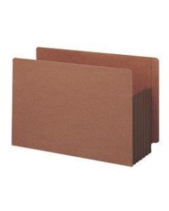 Smead Redrope Extra-Wide End-Tab File Pockets, Legal Size, 5 1/4in Expansion, 30% Recycled, Dark Brown, Box Of 10