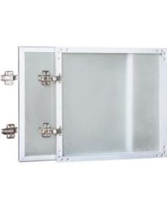 Lorell Essentials Series Doors For Wall Mount Open Hutch, Fits 36inW Hutch, Frosted Glass, Set Of 2 Doors