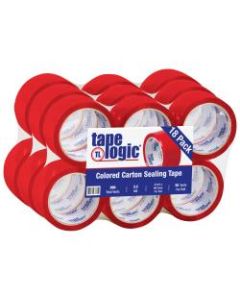 Tape Logic Carton-Sealing Tape, 3in Core, 2in x 55 Yd., Red, Pack Of 18