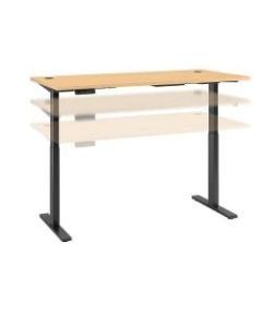 Bush Business Furniture Move 60 Series 72inW x 30inD Height Adjustable Standing Desk, Natural Maple/Black Base, Standard Delivery