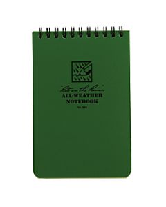 Rite in the Rain Tactical Pocket Notebook, 4in x 6in, Green