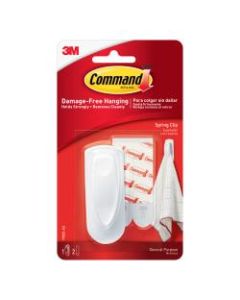 3M Command General Purpose Removable Plastic Spring Clip, White