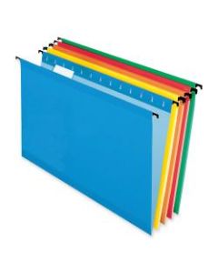 Pendaflex SureHook Reinforced Hanging Folders, Legal Size, Assorted Colors, 1/5 Cut, Box Of 20