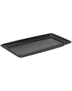 Foundry Times Square Ceramic Rectangular Platters, 11 1/8in x 4 7/8in, Black, Pack Of 6 Platters