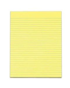 TOPS The Legal Pad Glue-Top Writing Pads, 8 1/2in x 11in, Wide Ruled, 50 Sheets, Canary, Pack Of 12 Pads