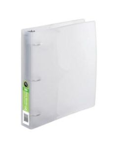 Wilson Jones Translucent Poly 3-Ring Binder, 1 1/2in Round Rings, Clear