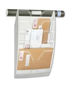 CEP Reception Wall File, 5 Compartments, 22-13/16in x 12-13/16in, Clear