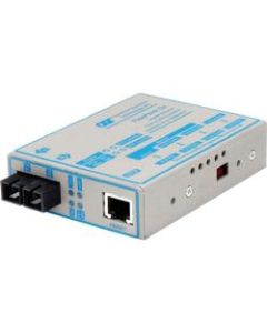 FlexPoint 1000Mbps Gigabit Ethernet Fiber Media Converter RJ45 SC Multimode 550m - 1 x 1000BASE-T; 1 x 1000BASE-SX; No Power Adapter; Lifetime Warranty