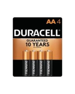 Duracell Coppertop AA Alkaline Batteries, Pack Of 4
