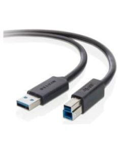 Belkin F3U159B06 USB Cable Adapter - 6 ft USB Data Transfer Cable - Type A Male USB - Type B Male USB - Shielding - Black