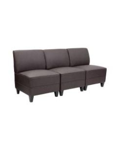 Boss Office Products Sectional Sofa, Bomber Brown/Mocha