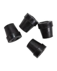 DMI Rubber Cane And Walker Quad Tips, #16, 1/2in, Black, Pack Of 4