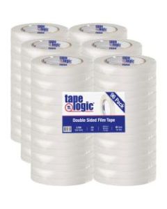 Tape Logic Double-Sided Film Tape, 3in Core, 0.5in x 180ft, White, Pack Of 96