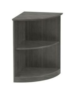 Mayline Medina - Open 1/4-Round Bookcase - 1in Shelf, 20in x 20in x 29.5inBookshelf - 2 Shelve(s) - Finish: Gray Steel Laminate