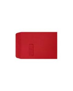 LUX #9 1/2 Open-End Window Envelopes, Top Left Window, Self-Adhesive, Ruby Red, Pack Of 50