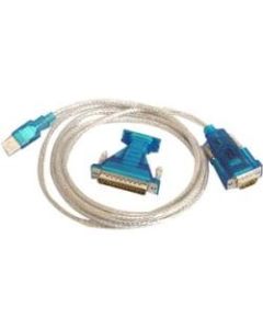 Bytecc BT-DB925 USB to Serial Cable Adapter - 5.83 ft Serial Data Transfer Cable - Type A Male USB - DB-9 Male Serial