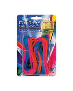 Alliance Rubber Brites File Bands, Assorted, Pack Of 24