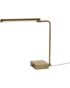 Adesso Sawyer AdessoCharge LED Adjustable Desk Lamp, 24-1/2inH, Antique Brass