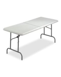 Iceberg Half-Folding Table, 60inW x 30inD, Platinum