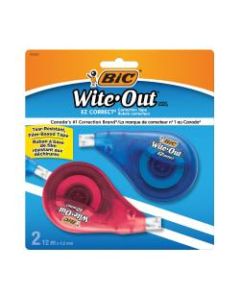 BIC Wite-Out Brand EZ Correct Correction Tape, 472in, White, Pack Of 2