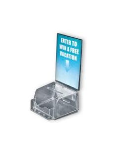 Azar Displays Plastic Suggestion Box, Molded, Small, 3 1/2inH x 5 1/2inW x 5inD, Clear