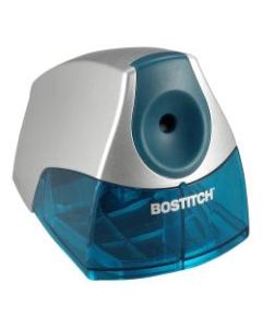 Stanley-Bostitch Personal Electric Pencil Sharpener - Desktop - 1 Hole(s) - Helical - 4.3in Height x 4in Width - Blue, Silver