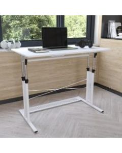 Flash Furniture Height-Adjustable Sit-To-Stand Home Office Desk, White