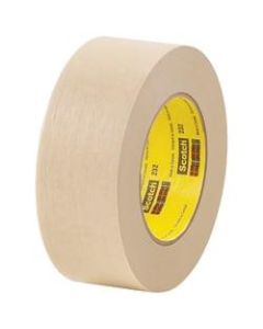 3M 232 Masking Tape, 3in Core, 2in x 180ft, Tan, Case Of 12