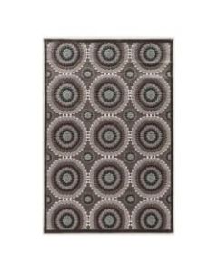 Linon Home Decor Products Kymm Area Rug, Blount, 5ft x 7ft 6in, Blue/Gray