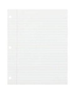 Ecology Recycled College-Lined Filler Paper, Letter Size Paper, 100% Recycled, White, Pack Of 150 Sheets