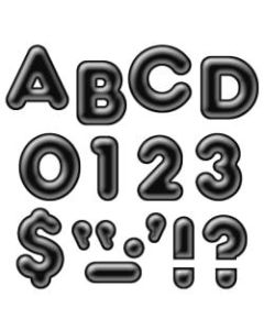 Trend Ready Letters Uppercase 3D Letters, 4in, Black, Pack Of 72